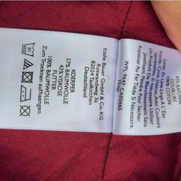 Eddie Bauer Cotton Blend Burgundy/Pink/Lavender Floral Skirt Size M - Picture 10 of 13